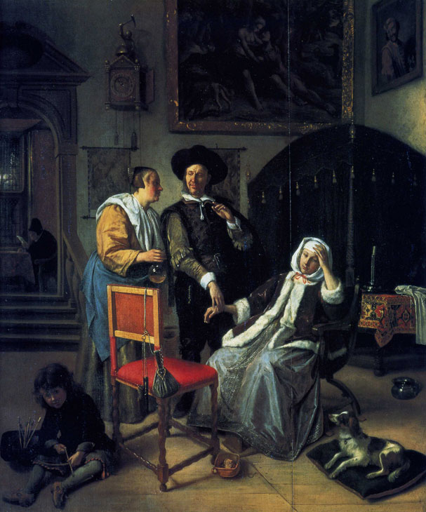 Ян Стен - «Визит врача» (1661-62).